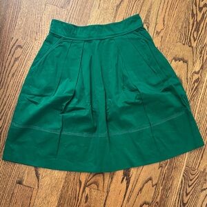 LBB Dakota Green Pleated A-Line Skirt